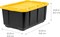 IRIS USA 27Gal/108Qt 4 Pack Large All-Weather Heavy-Duty Stackable Storage Plastic Bin Tote Container with Quick Snap Lid, Yellow